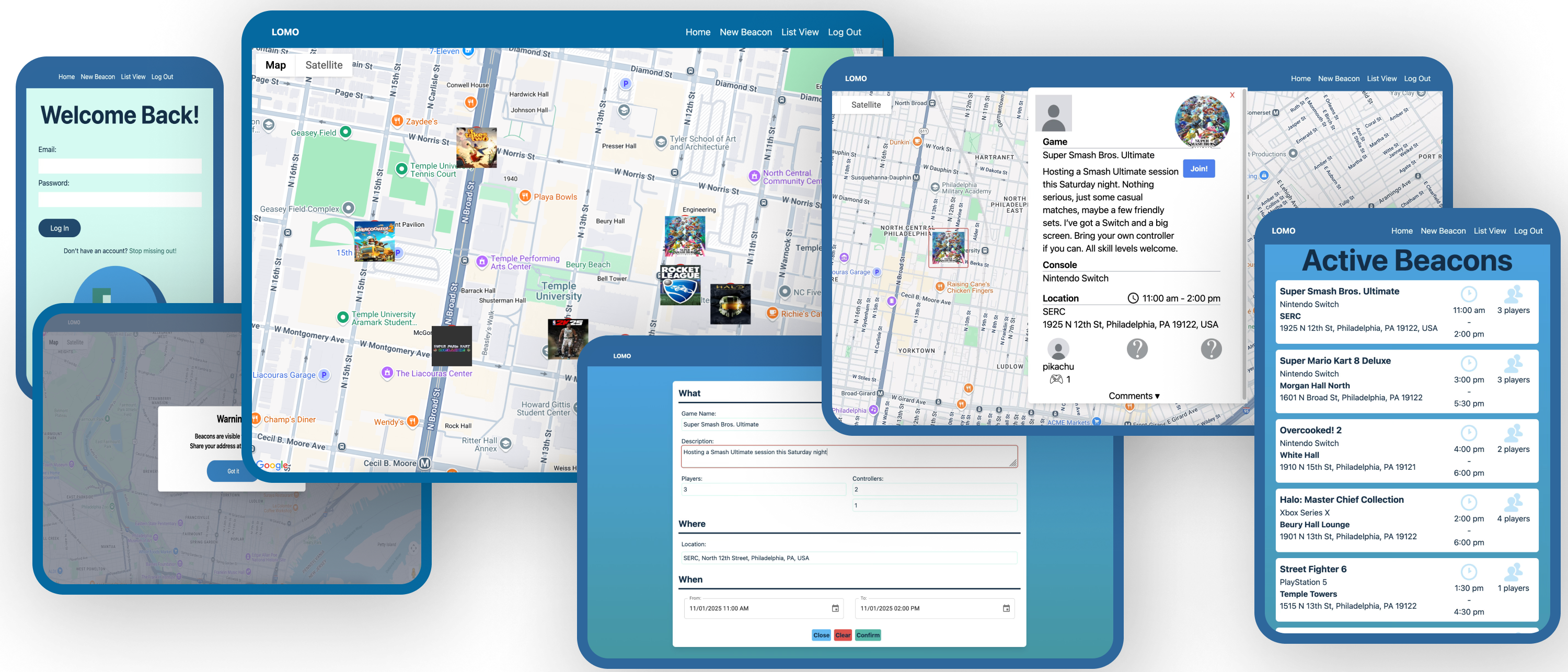 Screenshots of LOMO as demo